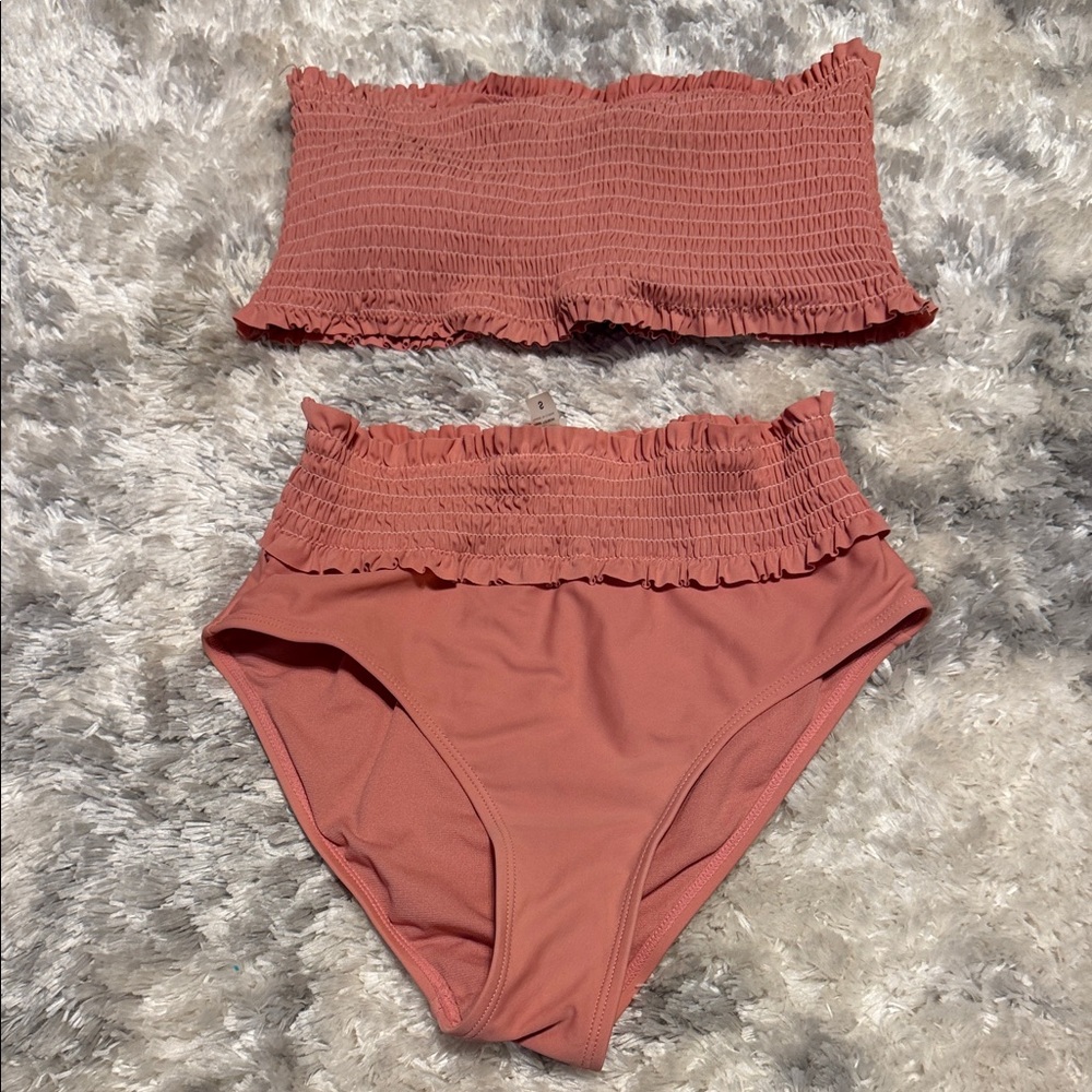 XOXO Ruffled Bikini Set in Soft Pink